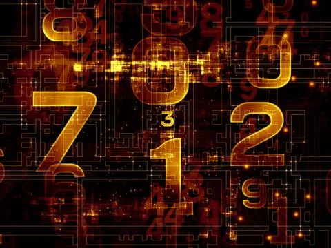 Number Technologies Illustrazione stock