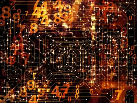 Number Technologies Ilustração Stock