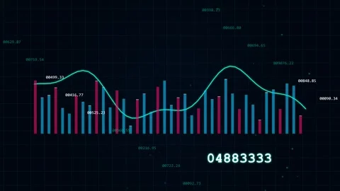 Number Tecnology digital data stream with abstract glowing binary code Stock Footage 346707241