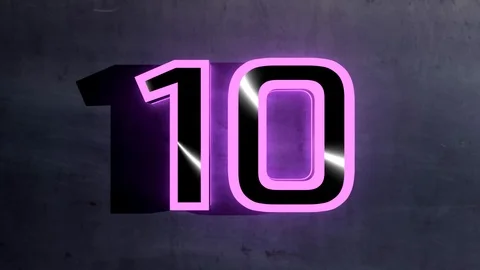 Number Ten - Animation - 3d Rendering 스톡 동영상 93000455