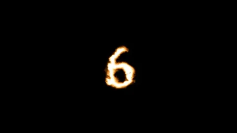 Number Ten Fire Text Glow Stock Footage 336837922