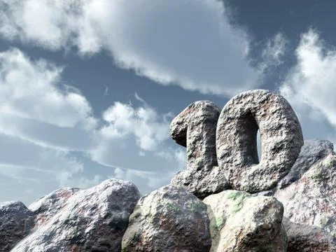 Number ten rock Illustrazione stock