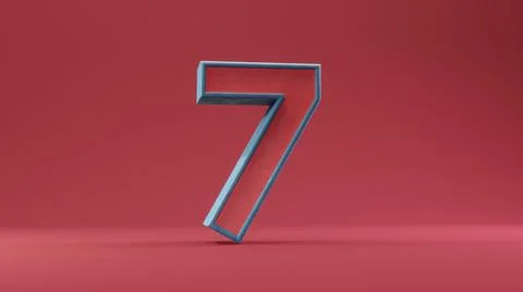 Number text red in background red 3d illustration rendering, countdown text Illustrazione stock