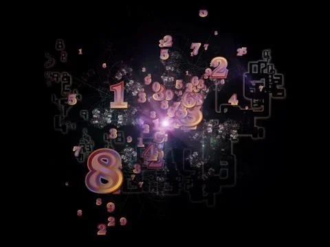 Number Texture 스톡 일러스트