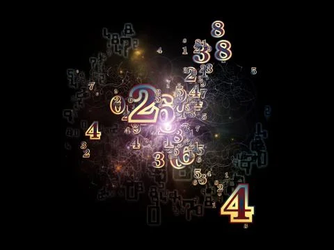 Number Texture 스톡 일러스트