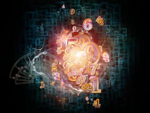 Number Texture Illustrazione stock