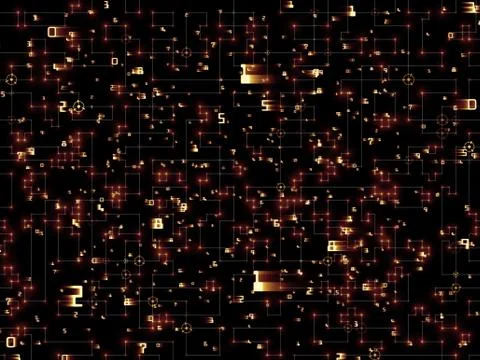 Number Texture Ilustração Stock