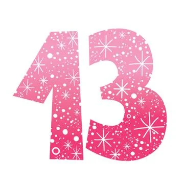Number thirteen Stock Illustration