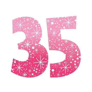 Number thirty five Ilustração Stock