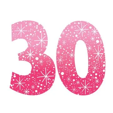 Number thirty Stock Illustration