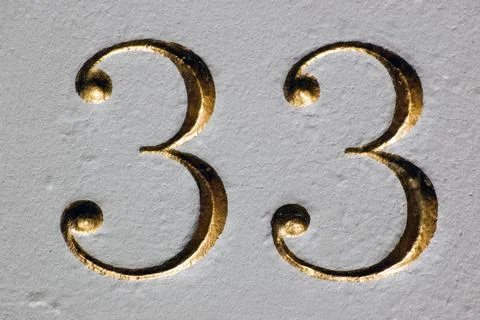 Number Thirty Three Stock Photos