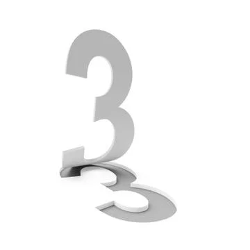 Number three, 3d render Stock Illustration