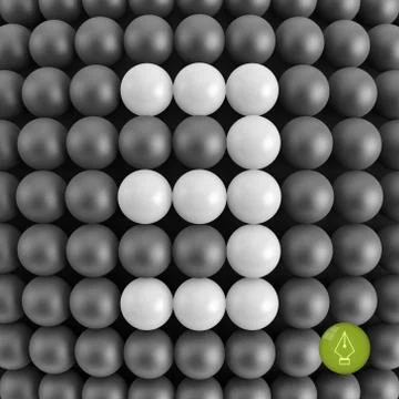 Number three. Abstract mathematics background Stock Illustration