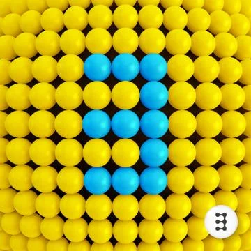 Number three. Abstract mathematics background Stock Illustration