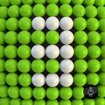 Number three. Abstract mathematics background Stock Illustration