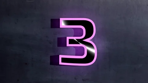 Number Three - Animation - 3d Rendering 스톡 동영상 92896894