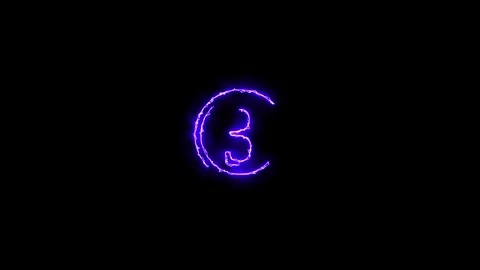 Number Three animation 4K HD footage retro style animation perfect for outro Stock Footage 276615566