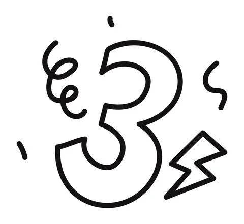 Number three design Stock Illustration