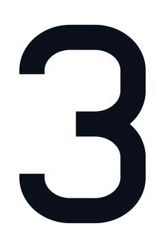 Number three icon Stock Illustration