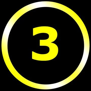 Number three Stock Illustration
