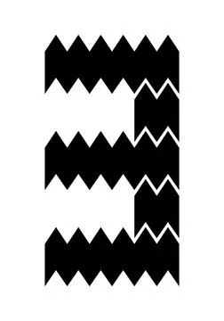 Number three Illustrazione stock