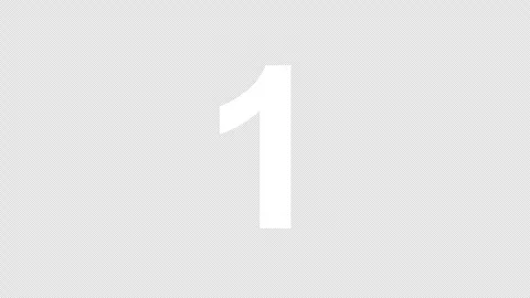 Number three to one  Countdown Animation on White Background 库存影片 334765021