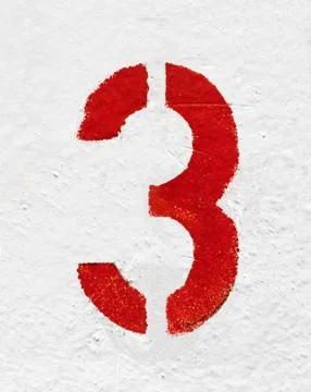 Number three Stock Photos