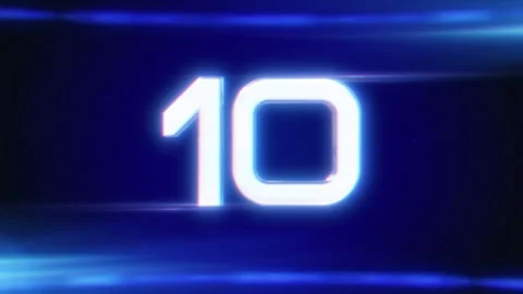 Number Transformation. Countdown from 10 to 0 Vidéo 267574225