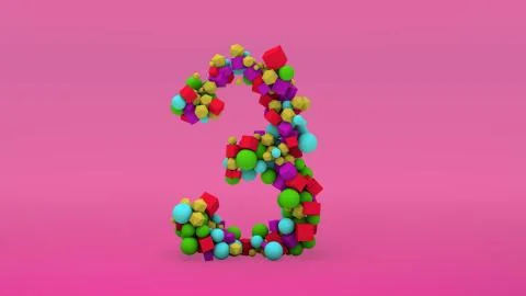 Number Tree formed with geometric shapes Stock-Illustration