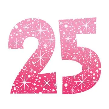 Number twenty-five Stock-Illustration