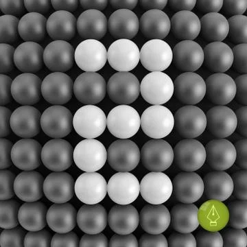 Number two. Abstract mathematics background Stock Illustration