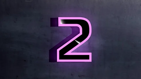 Number Two - Animation - 3d Rendering 스톡 동영상 92896889