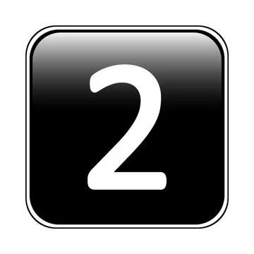 Number two button. Ilustração Stock