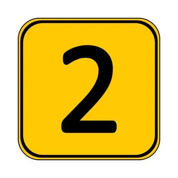 Number two button. Ilustração Stock