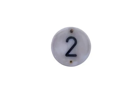 Number Two in Circular Plate Stock Photos
