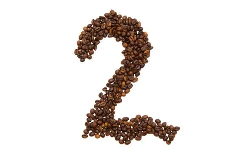 Number two of coffee beans 스톡 사진