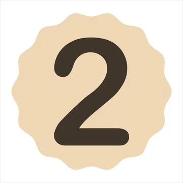 Number Two Color Vector Illustration Stock Illustration
