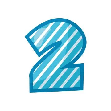 Number two comic style イラスト素材
