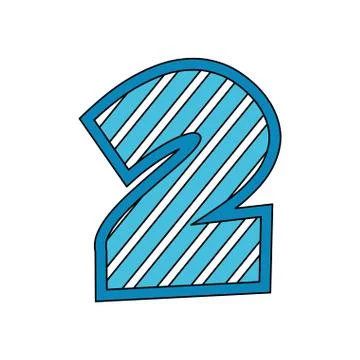 Number two comic style Stockillustratie