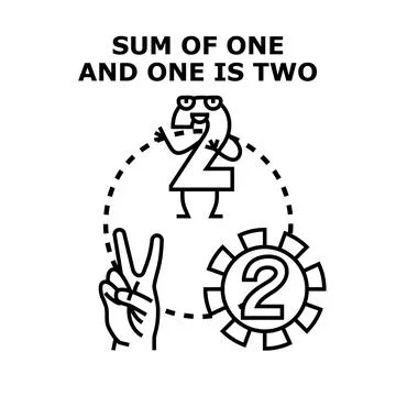 Number two concept illustrating counting and education Illustration