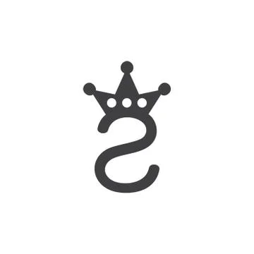 Number two crown simple geometric logo Stock-Illustration