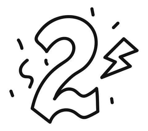 Number two design Stock Illustration