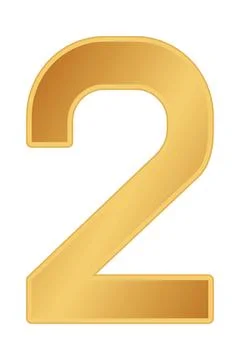 Number two icon Stock Illustration