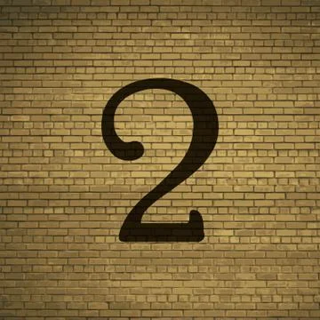 Number two icon symbol Flat modern web design with long shadow and space for  Stock Illustration