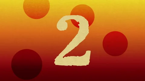 Number Two For Intro and Countdowns Stock Footage 154919073