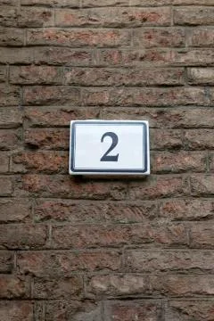 Number Two on Wall Foto stock