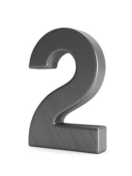 Number two on white background. Isolated 3D illustration Stock-Illustration
