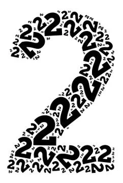 Number two wordcloud concept Stock Photos