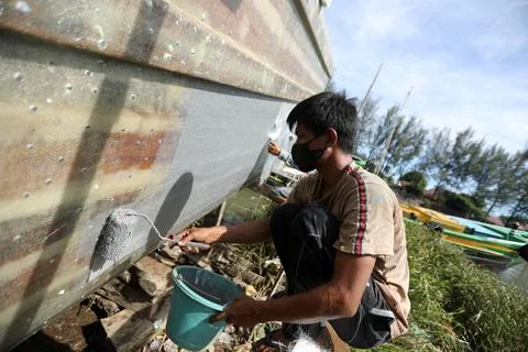 Number of unemployed people in Indonesia decrease by 0.38 percent in 2023, Banda Stock Photos