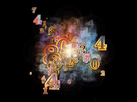 Number Unfolding Illustrazione stock